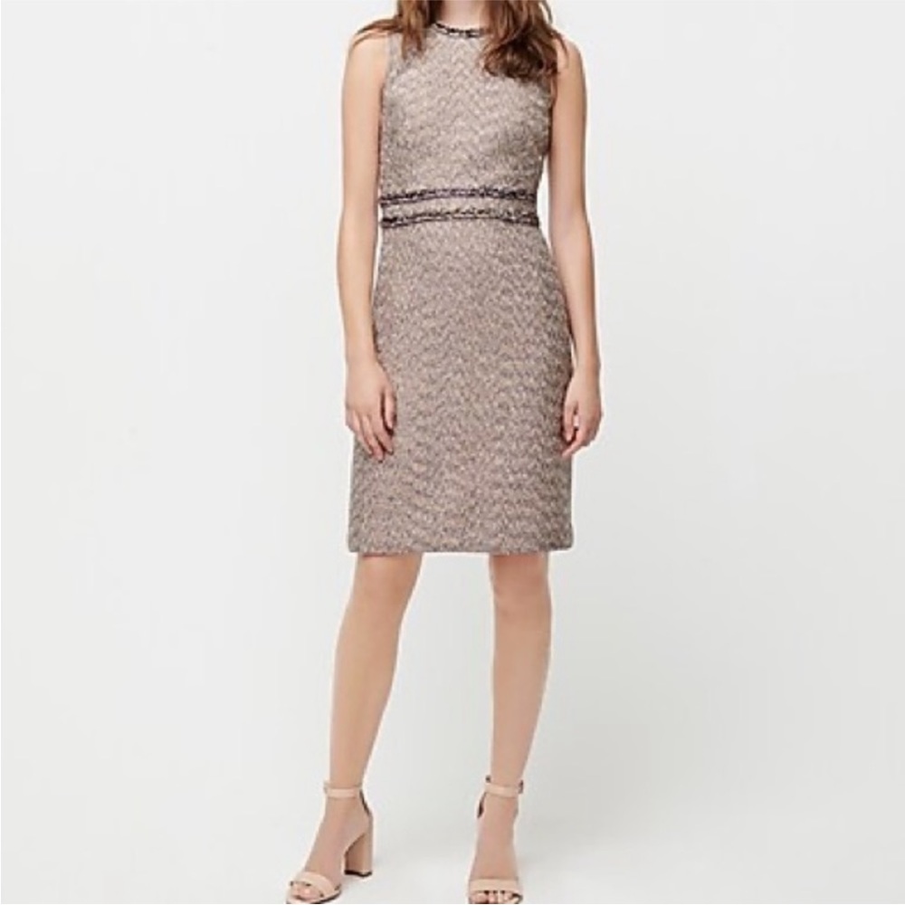 J. Crew Metalic Tweed Sheath Dress
